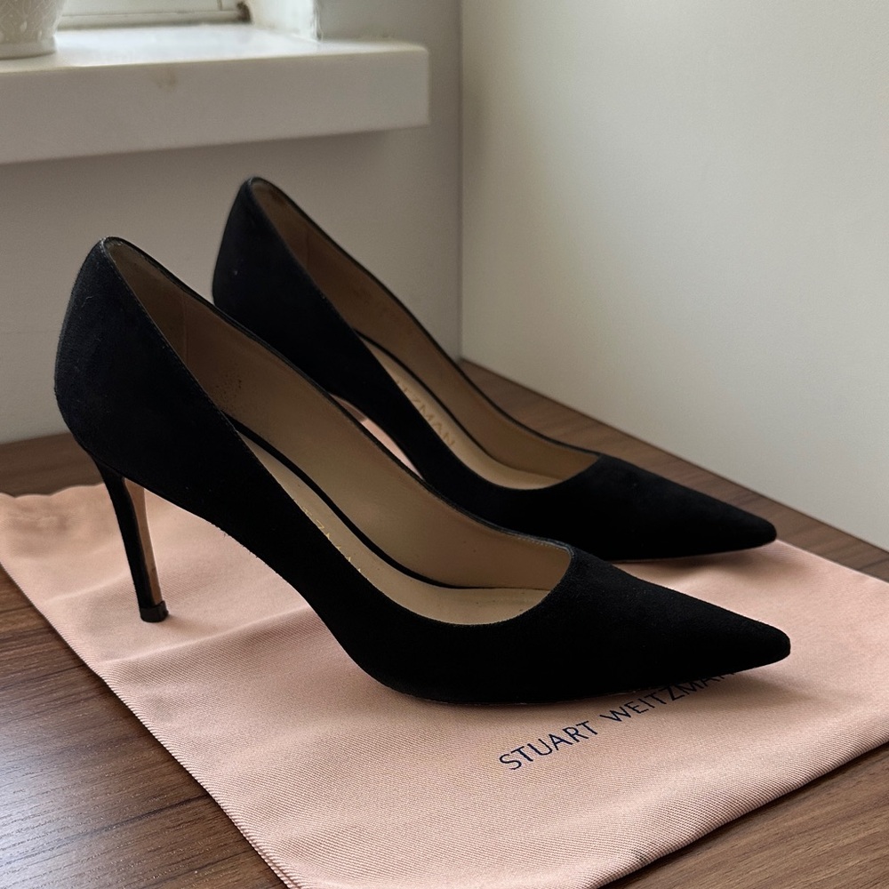 Stuart Weitzman Power 85 Suede Pumps